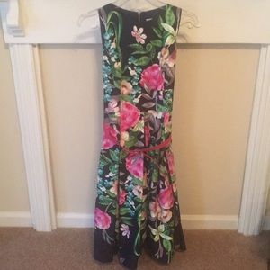 Eliza J Floral Fit & Flare Dress